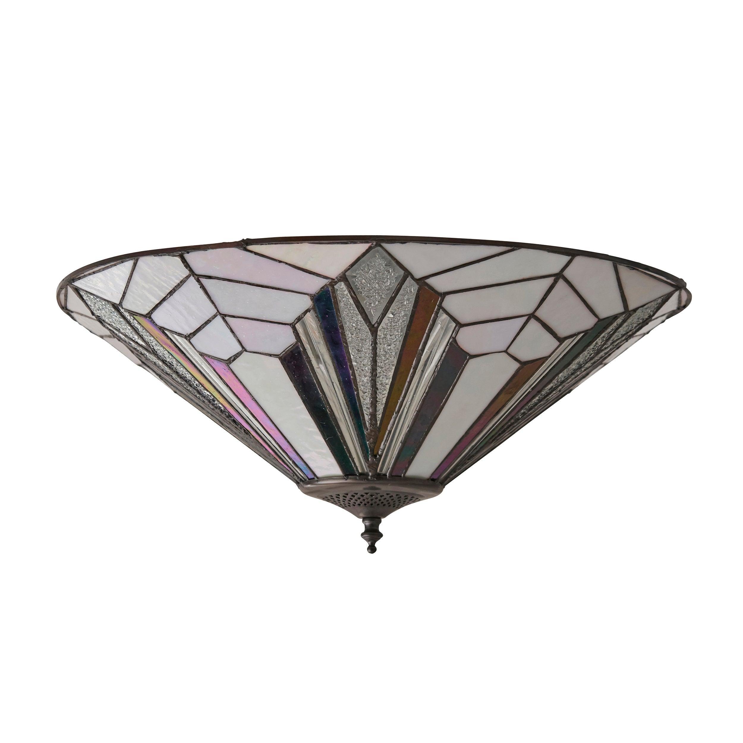 Interiors 1900 Astoria Lampada da Soffitto Tiffany Flush 48cm