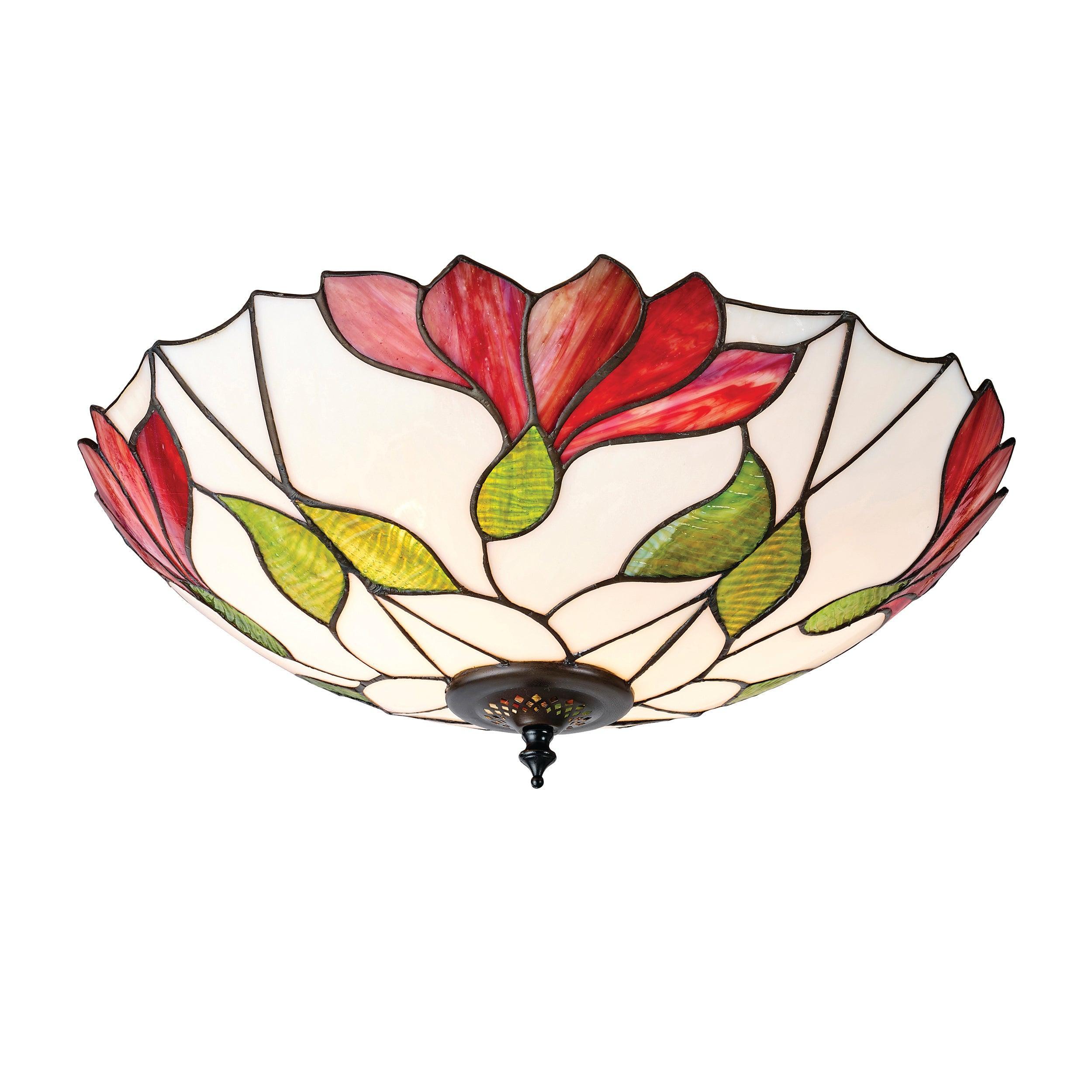 Interiors 1900 Botanica Grande Lampada da Soffitto Tiffany