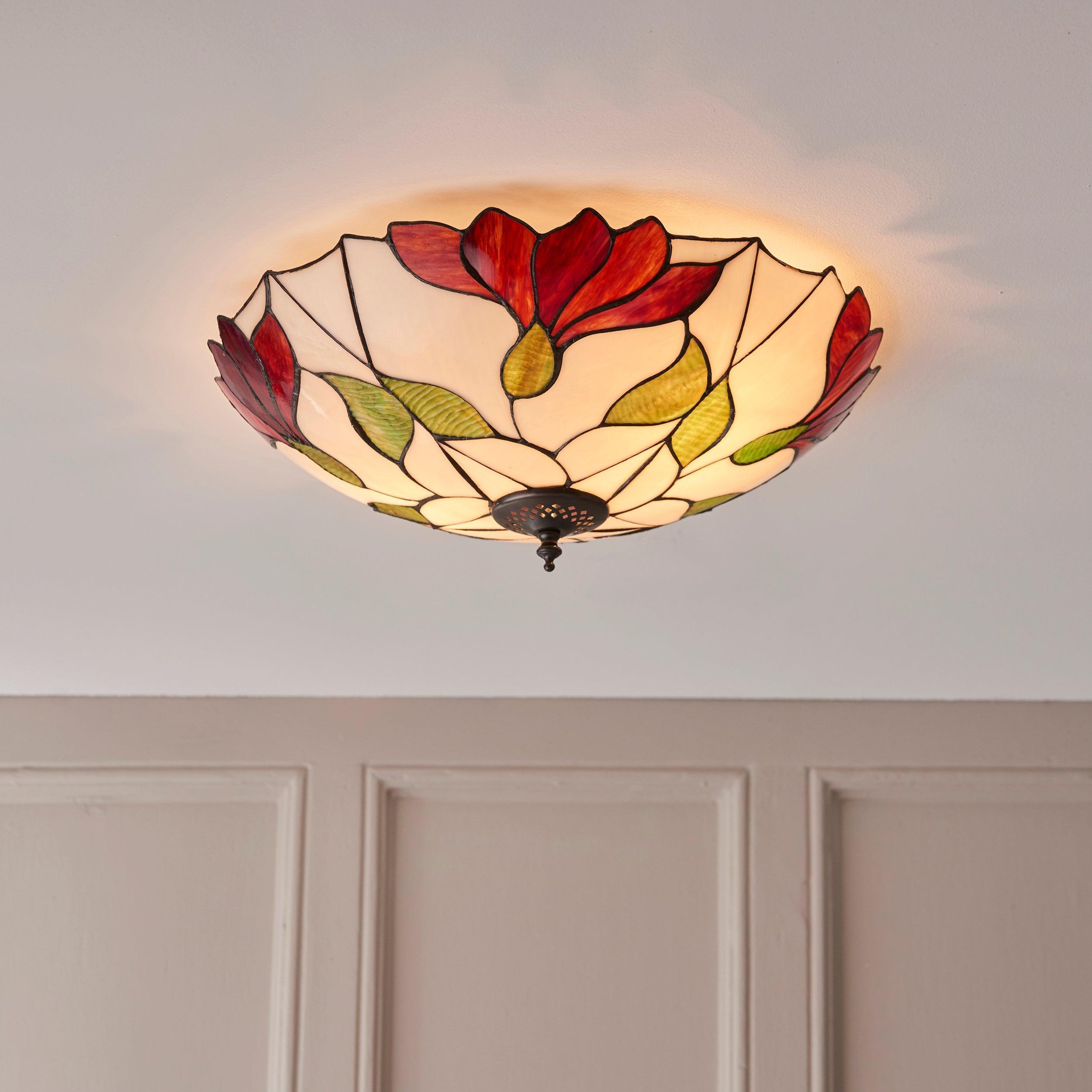 Interiors 1900 Botanica Grande Lampada da Soffitto Tiffany