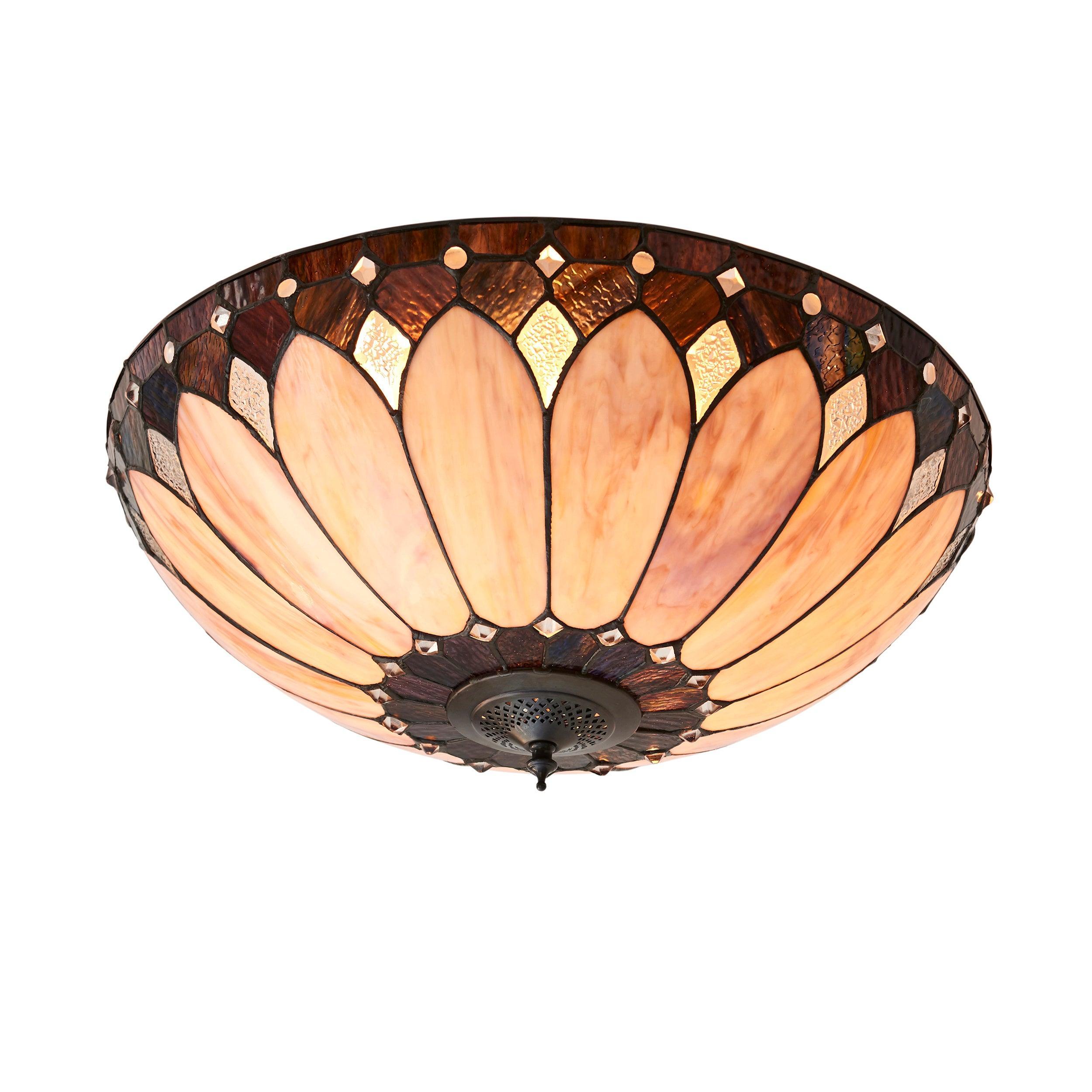Interiors 1900 Brooklyn Grande Lampada da Soffitto Tiffany