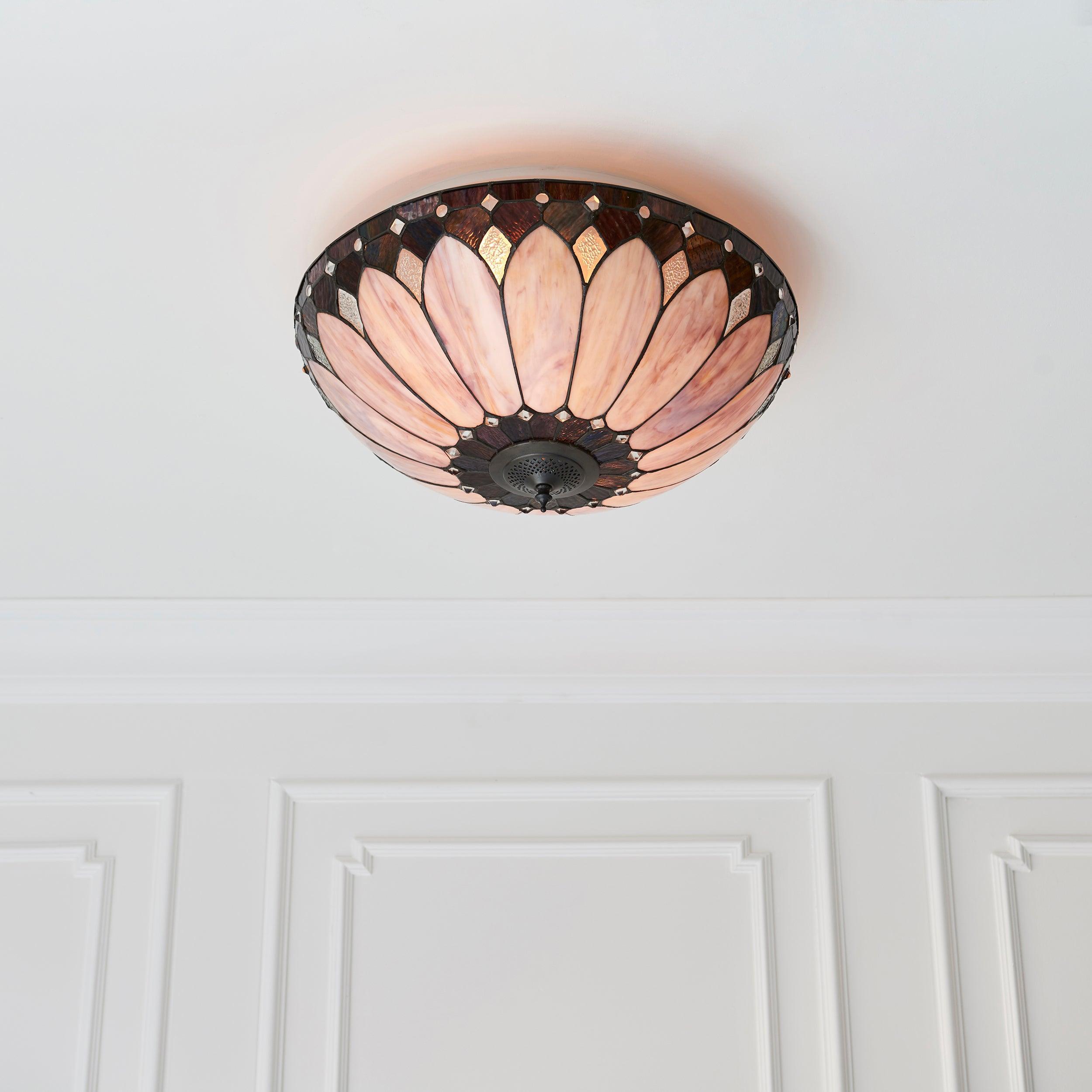 Interiors 1900 Brooklyn Grande Lampada da Soffitto Tiffany