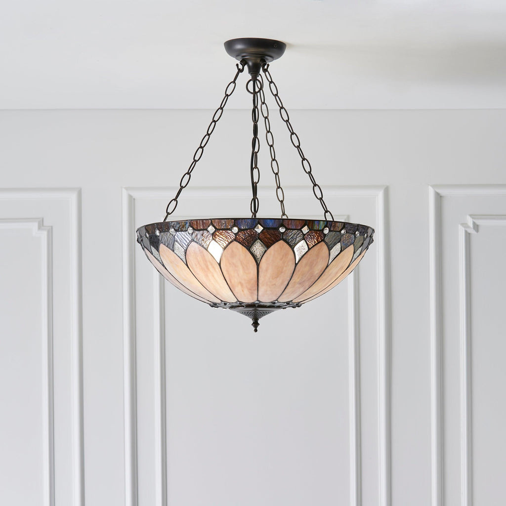 Lampada a soffitto Tiffany Invertita Brooklyn Media