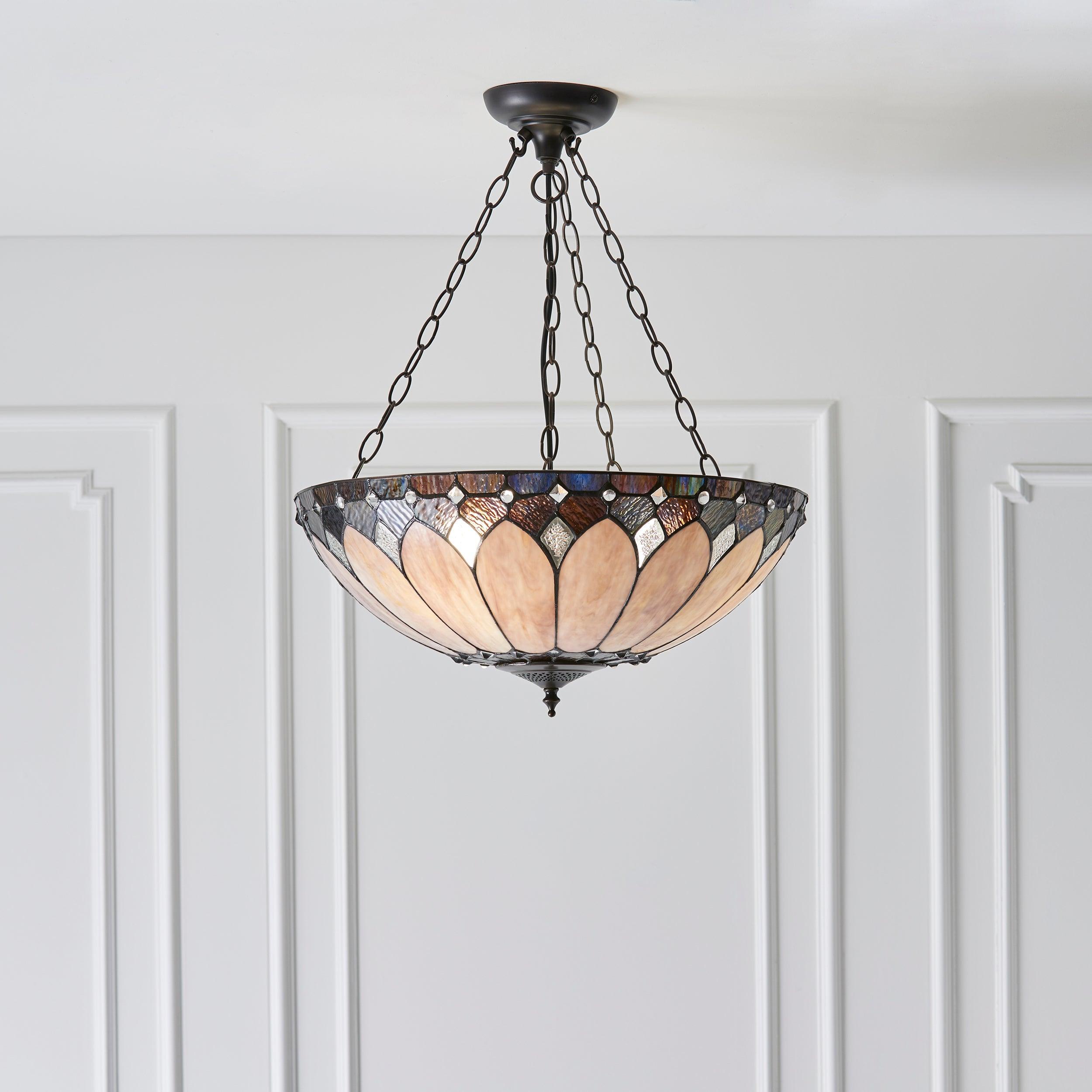 Lampada a soffitto Tiffany Invertita Brooklyn Media