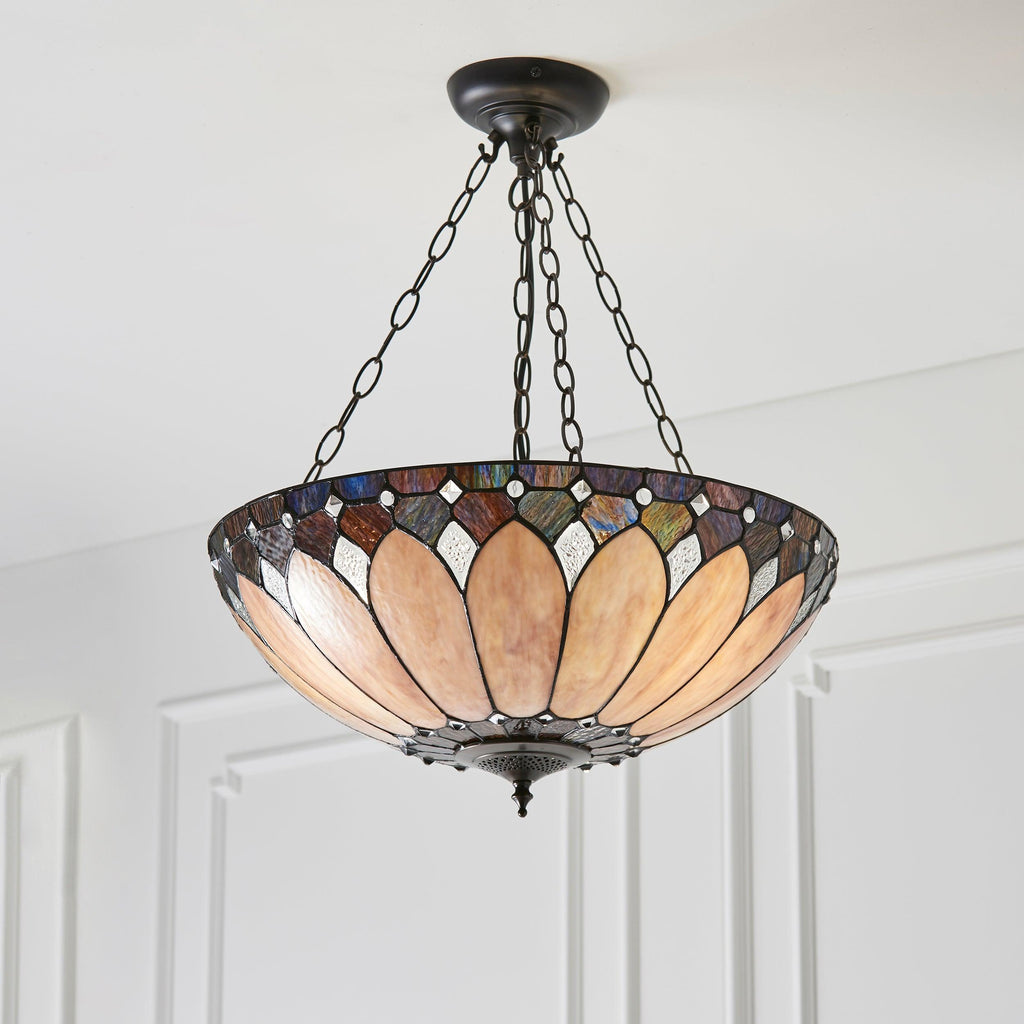 Lampada a soffitto Tiffany Invertita Brooklyn Media