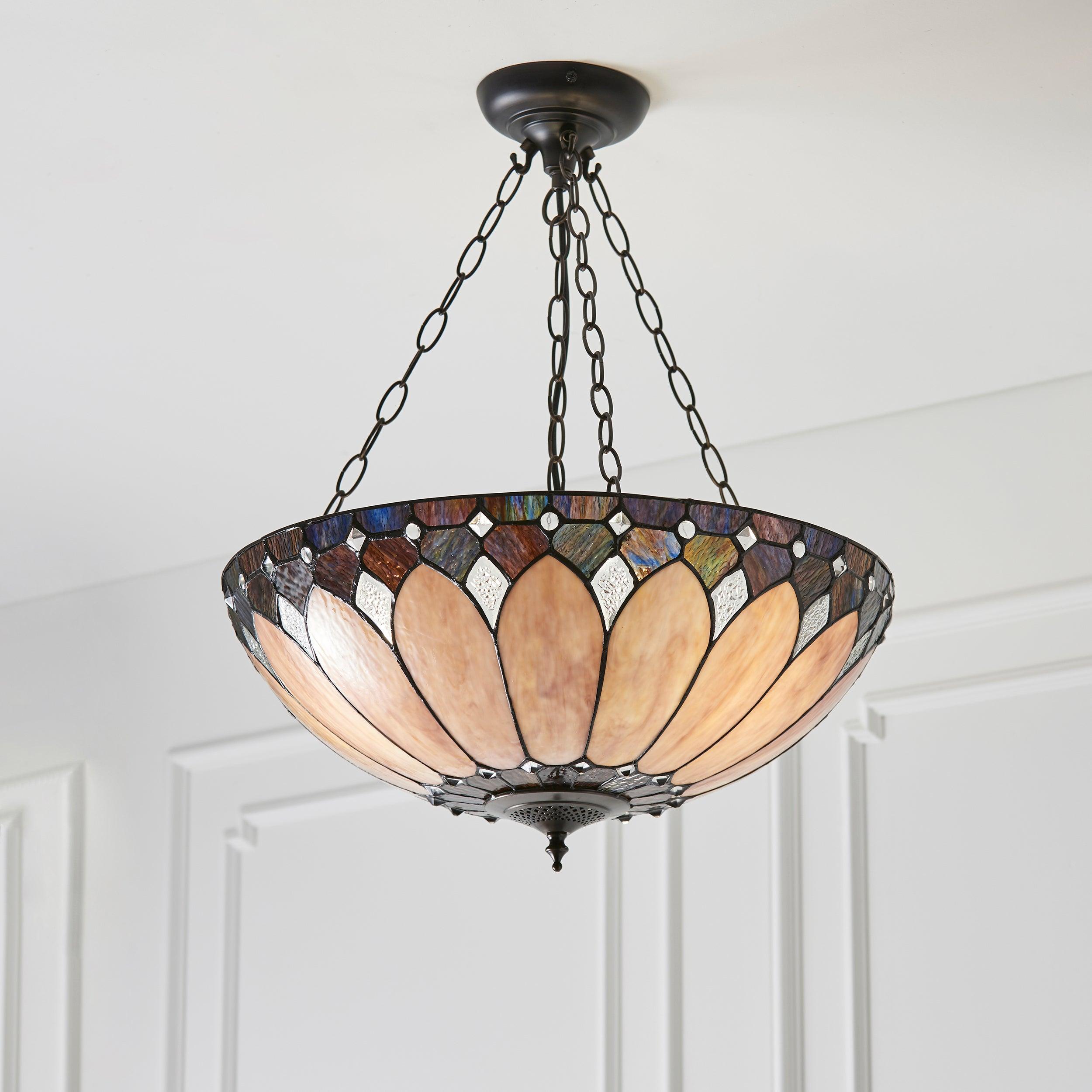 Lampada a soffitto Tiffany Invertita Brooklyn Media