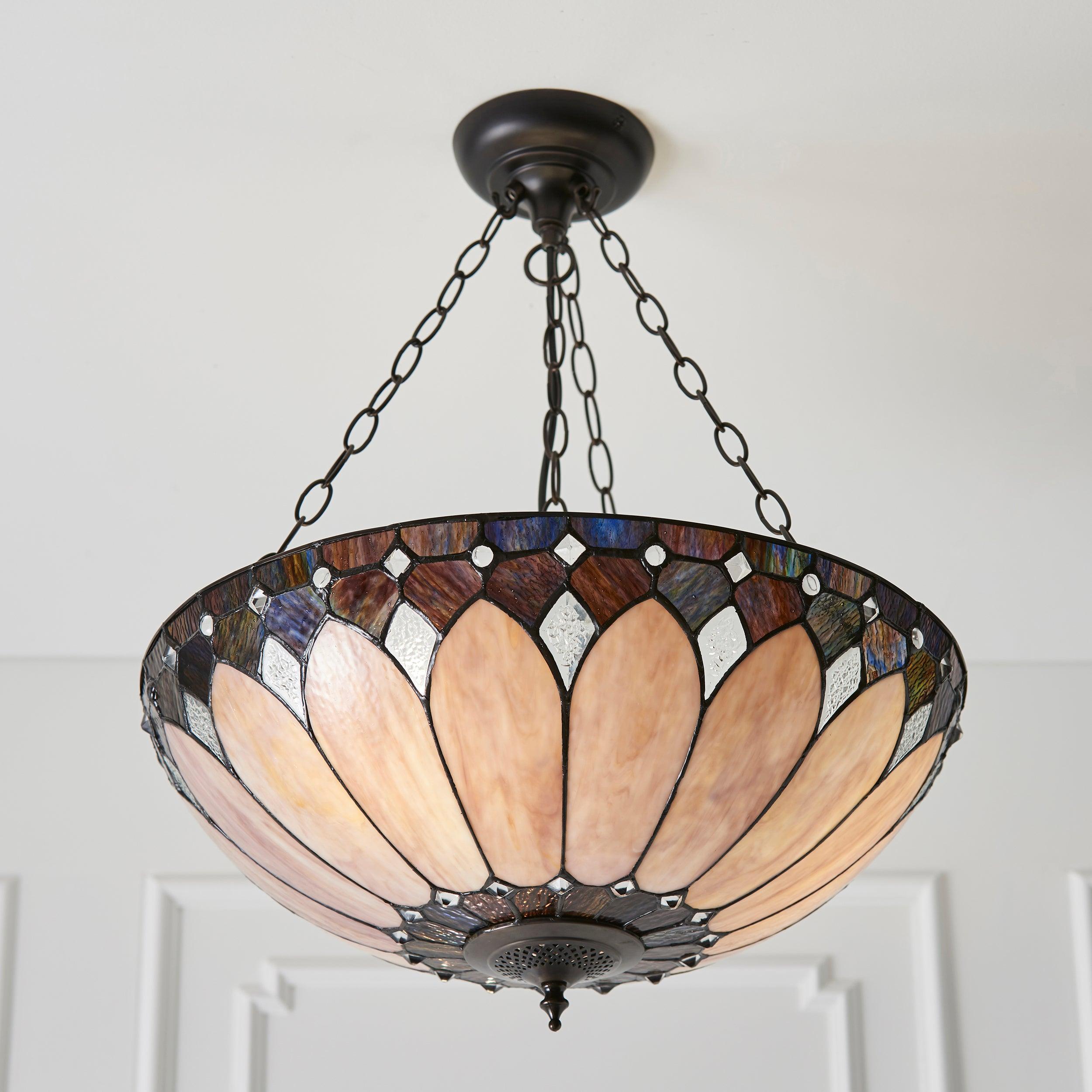 Lampada a soffitto Tiffany Invertita Brooklyn Media