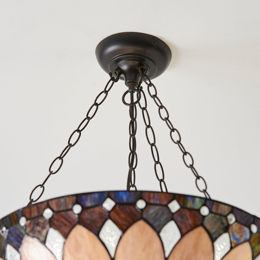 Lampada a soffitto Tiffany Invertita Brooklyn Media