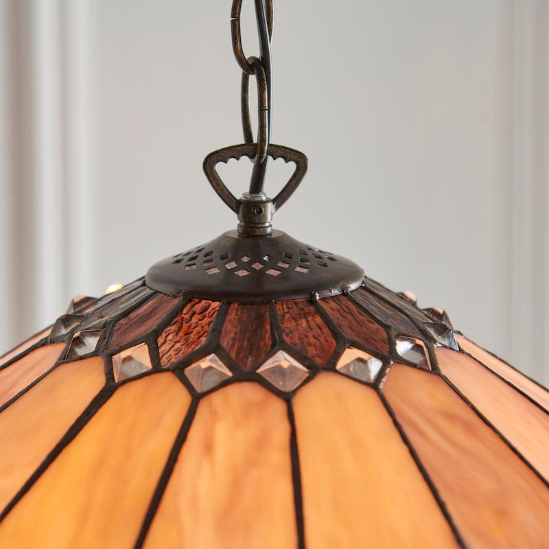 Lampada da soffitto Tiffany Brooklyn Media - Attacco per una lampadina