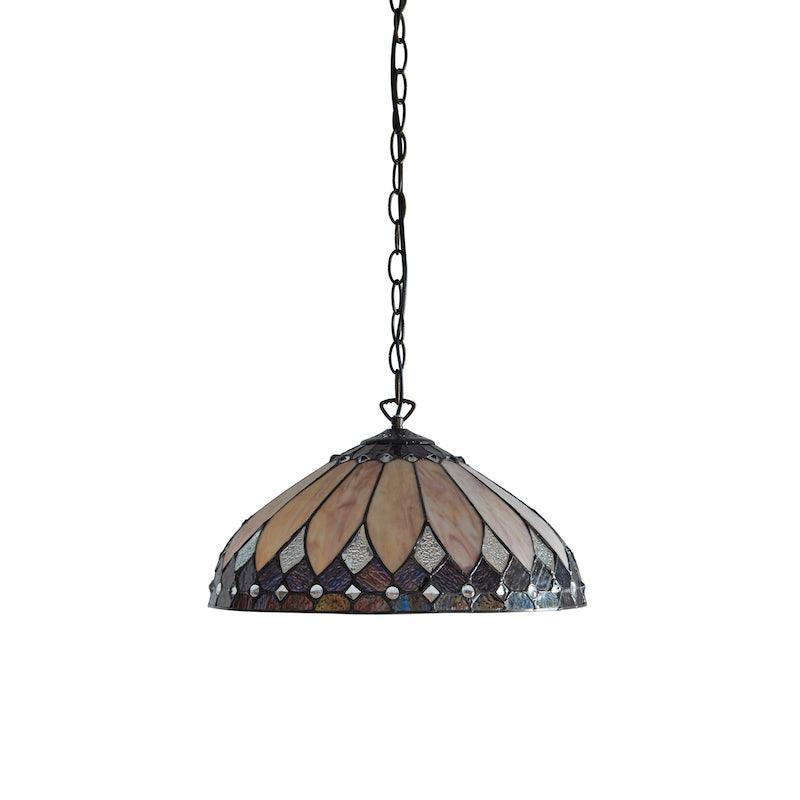 Lampada da soffitto Tiffany Brooklyn Media - Attacco per una lampadina