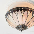 Interiors 1900 Brooklyn Semi-Flush Tiffany Lampada da Soffitto