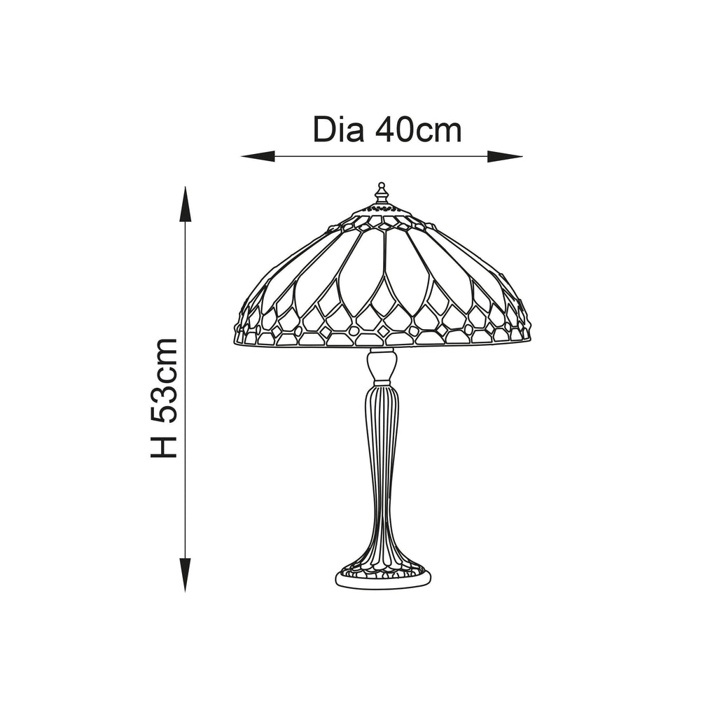 Lampada da Tavolo Tiffany Brooklyn di Interiors 1900