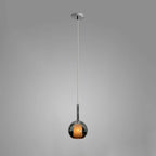 Lampada a sospensione in vetro sferico minimalista