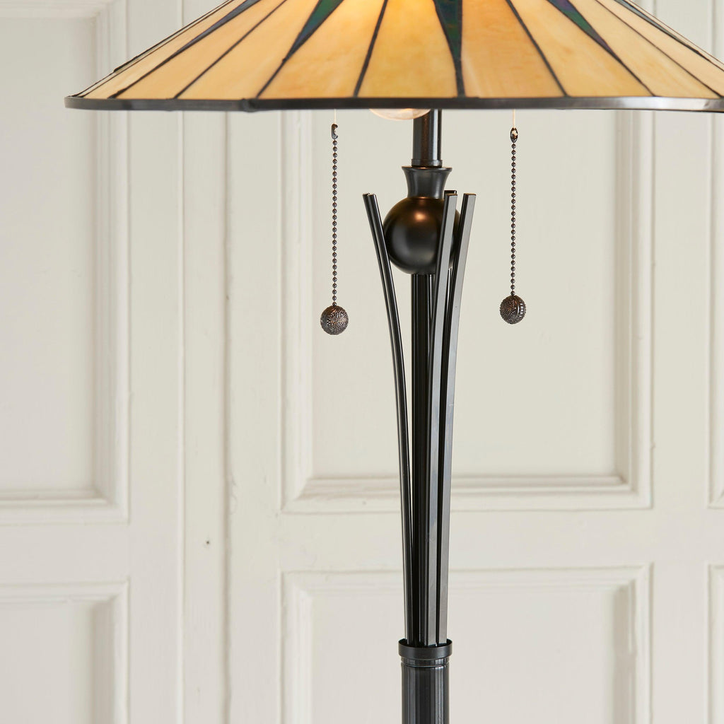 Lampada da Terra Tiffany Dark Star Interiors 1900