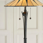 Lampada da Terra Tiffany Dark Star Interiors 1900