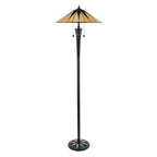 Lampada da Terra Tiffany Dark Star Interiors 1900