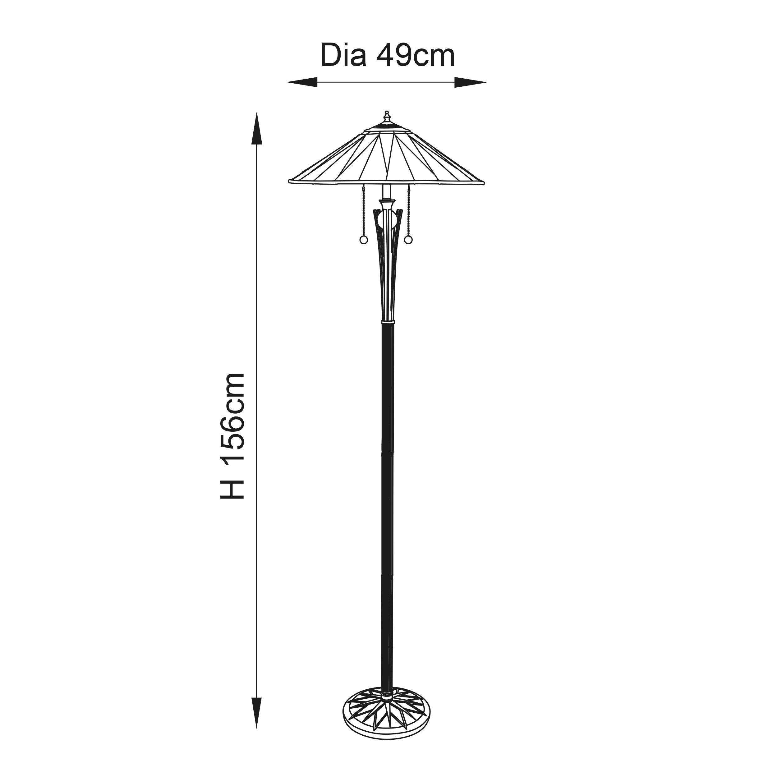 Lampada da Terra Tiffany Dark Star Interiors 1900