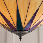 Interiors 1900 Dark Star Semi Flush Tiffany Lampada da Soffitto