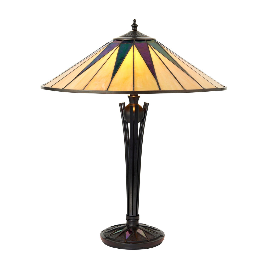 Interiors 1900 Lampada da Tavolo Tiffany 2 Luci Dark Star
