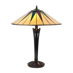 Interiors 1900 Lampada da Tavolo Tiffany 2 Luci Dark Star