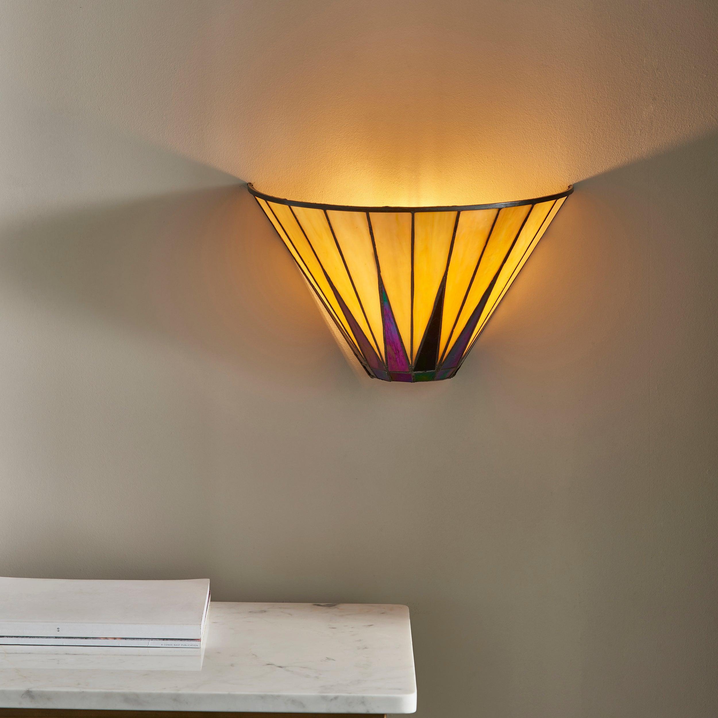 Interiors 1900 Dark Star Tiffany Wall Light