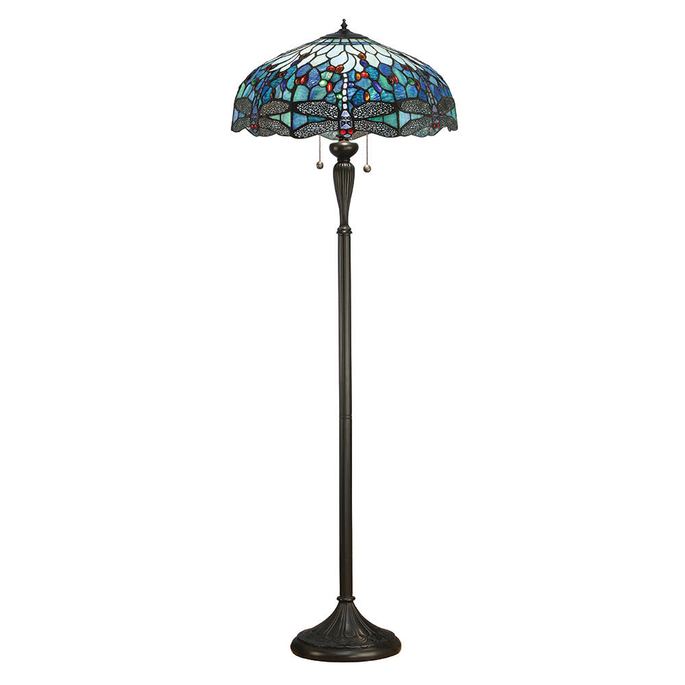 Lampada da terra Tiffany Blue Dragonfly Interiors 1900