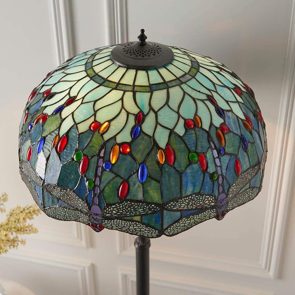 Lampada da terra Tiffany Blue Dragonfly Interiors 1900