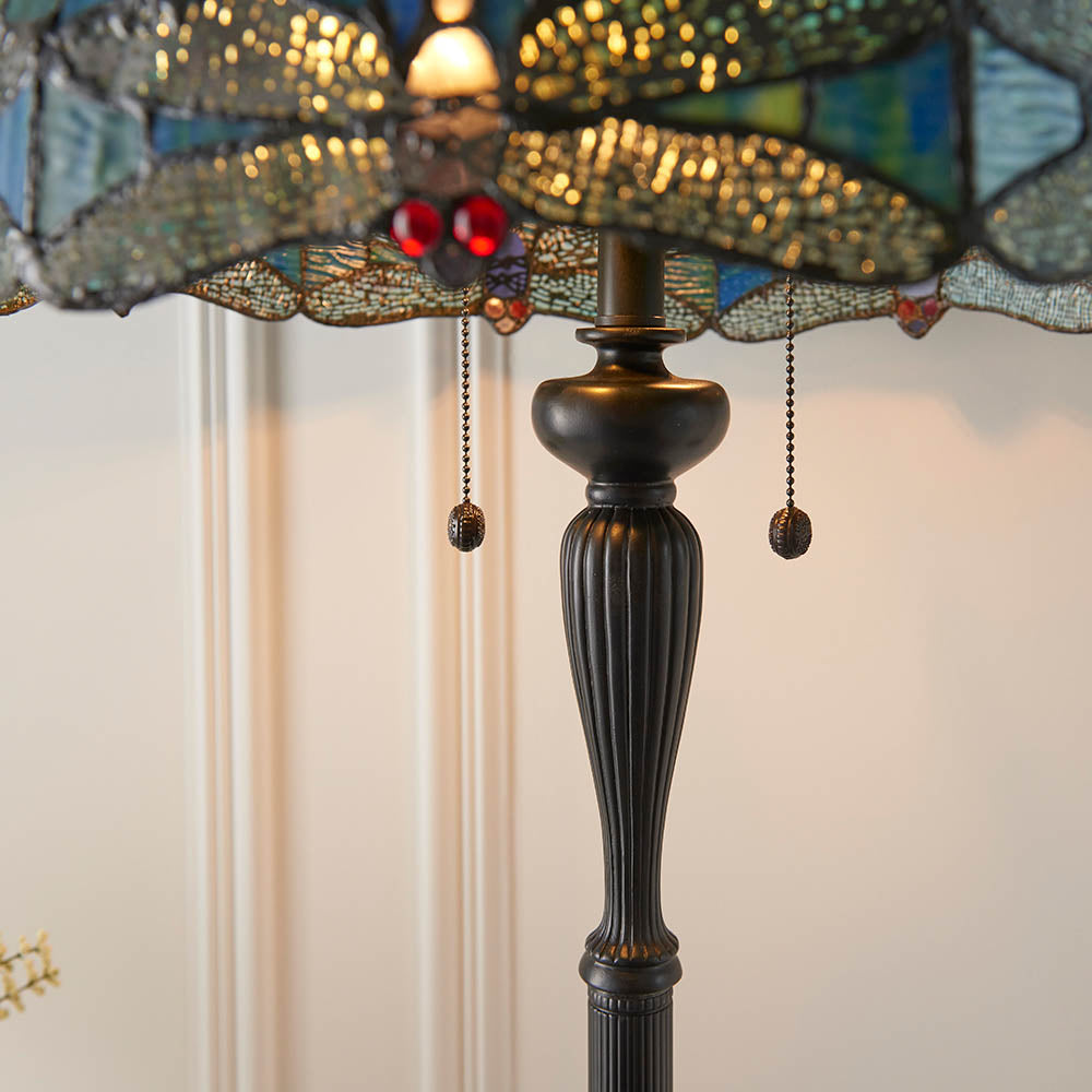 Lampada da terra Tiffany Blue Dragonfly Interiors 1900