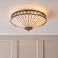 Interiors 1900 Fargo Flush Tiffany Lampada da Soffitto