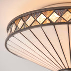 Interiors 1900 Fargo Flush Tiffany Lampada da Soffitto