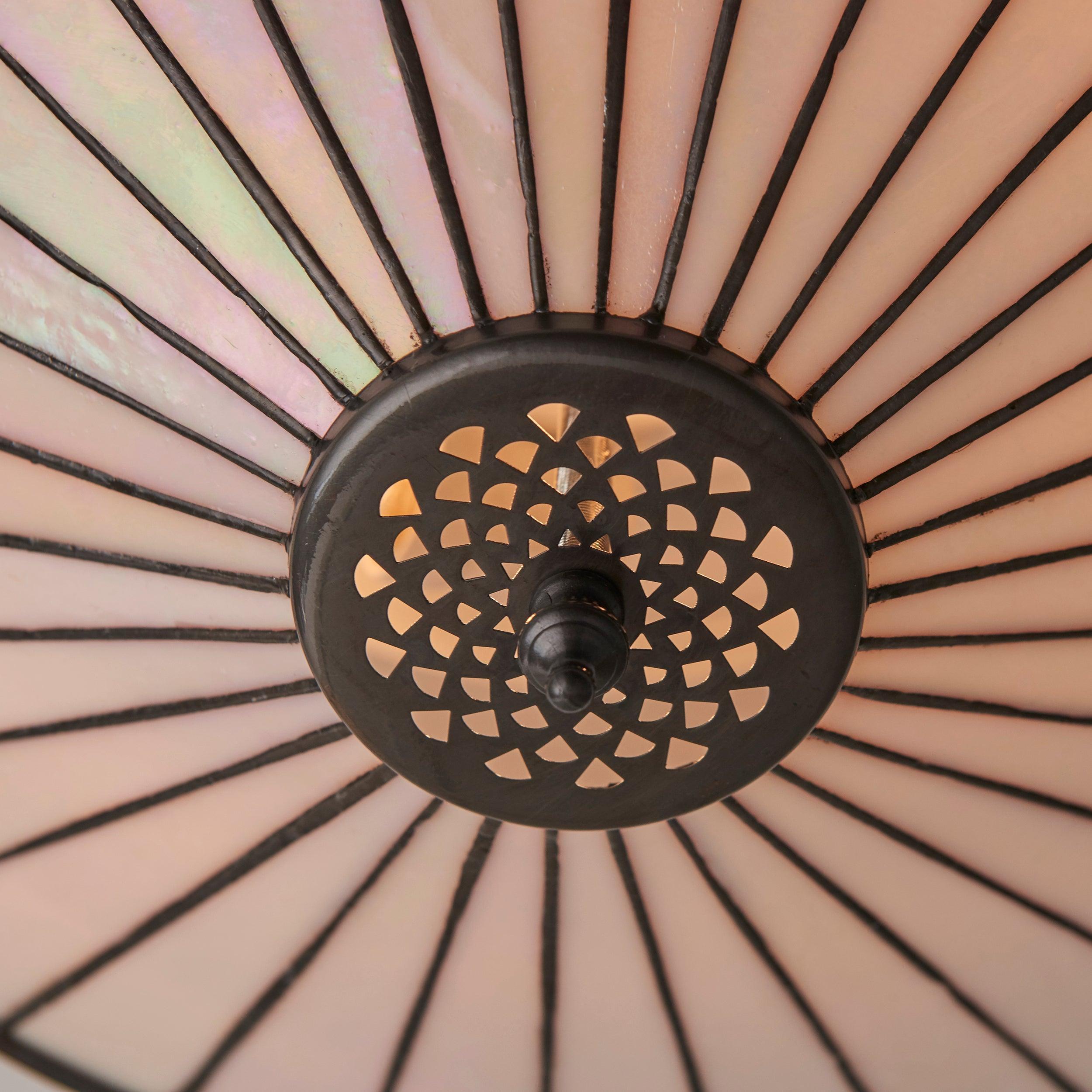 Interiors 1900 Fargo Flush Tiffany Lampada da Soffitto