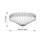 Interiors 1900 Fargo Flush Tiffany Lampada da Soffitto
