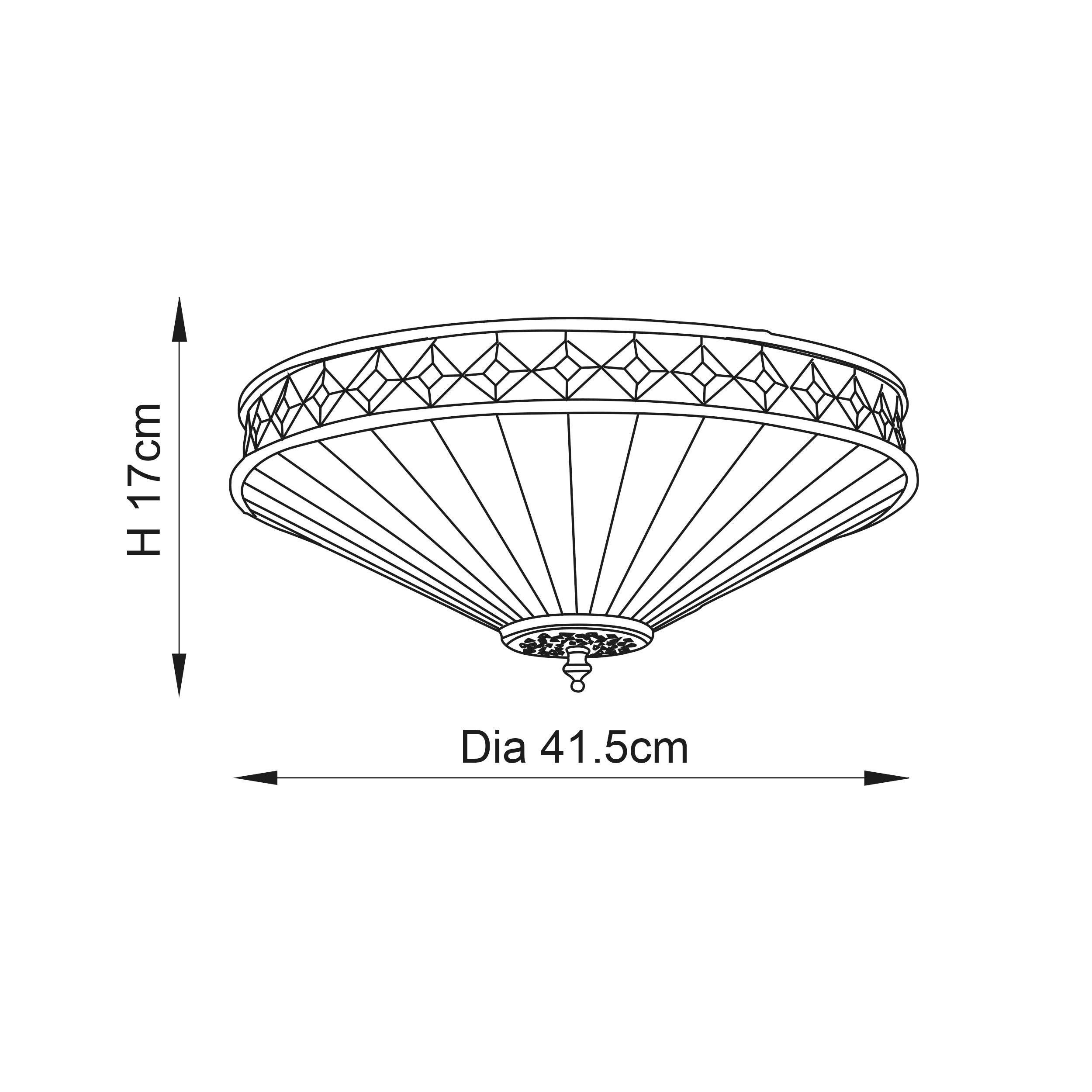 Interiors 1900 Fargo Flush Tiffany Lampada da Soffitto