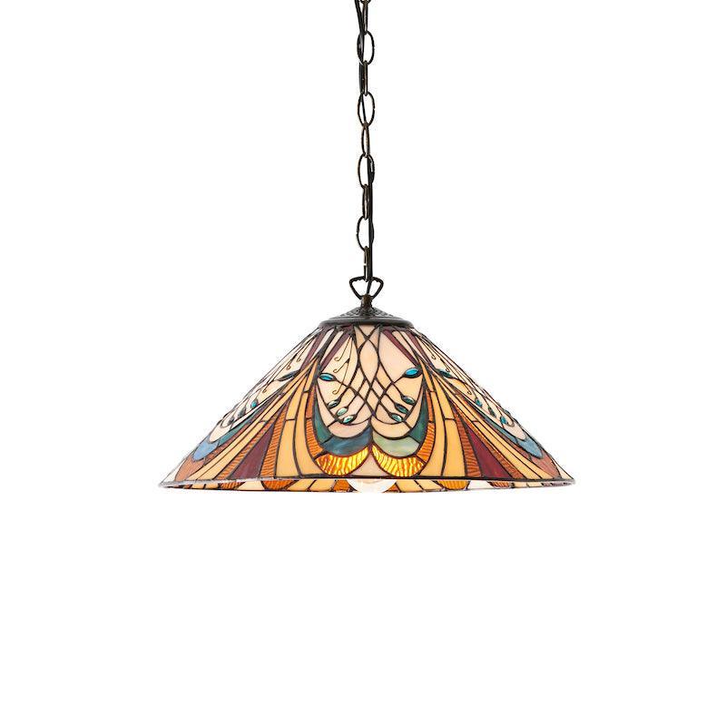 Hector Medium Tiffany Lampada da Soffitto, attacco per una lampadina