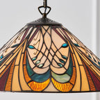 Hector Medium Tiffany Lampada da Soffitto, attacco per una lampadina