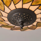 Interiors 1900 Hutchinson Grande Lampada da Soffitto Tiffany Flush