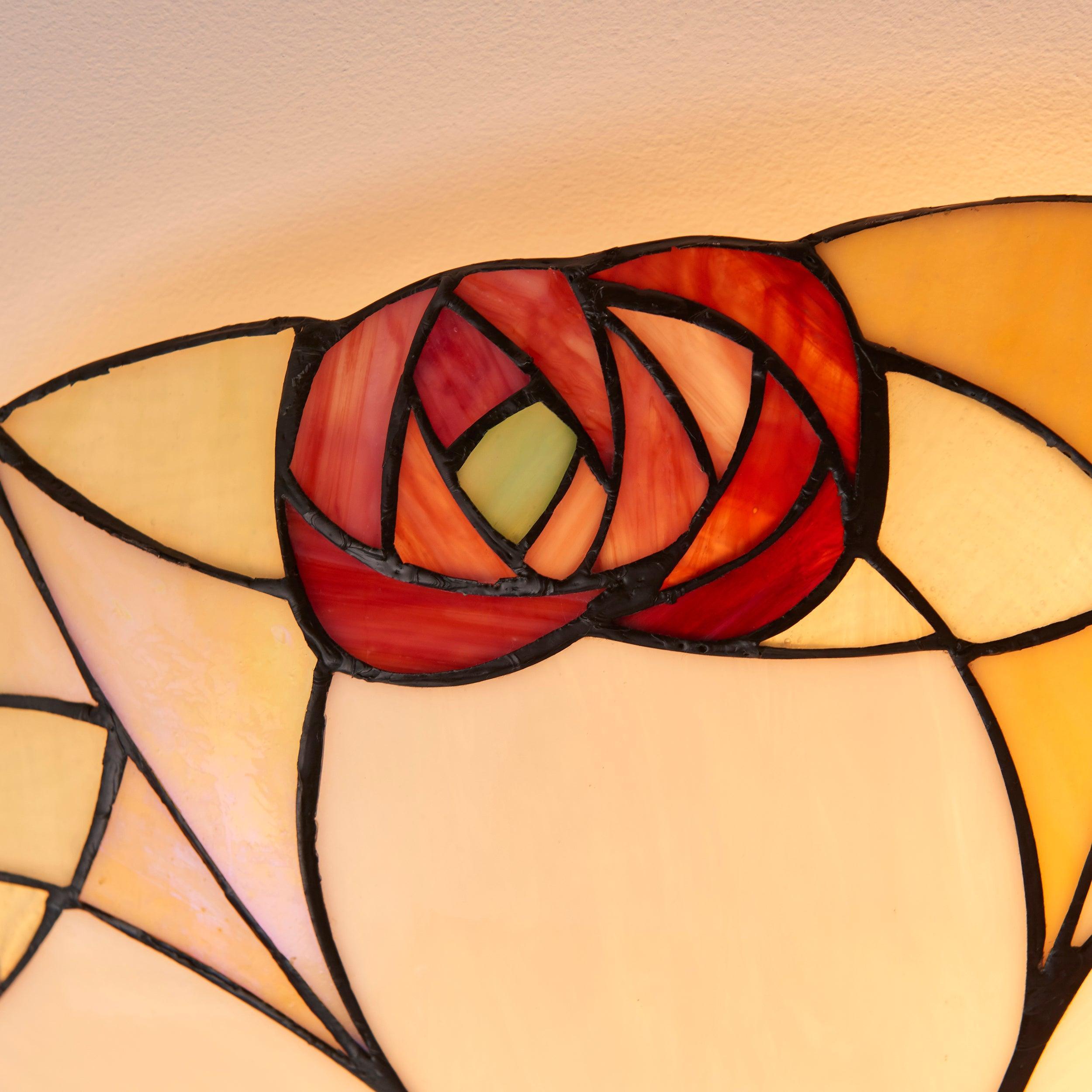 Interiors 1900 Ingram Grande Lampada da Soffitto Tiffany Flush