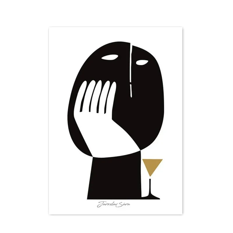 Vintage di Bernard Villemot, Herman Miller, Richard Baringer Arte da Parete