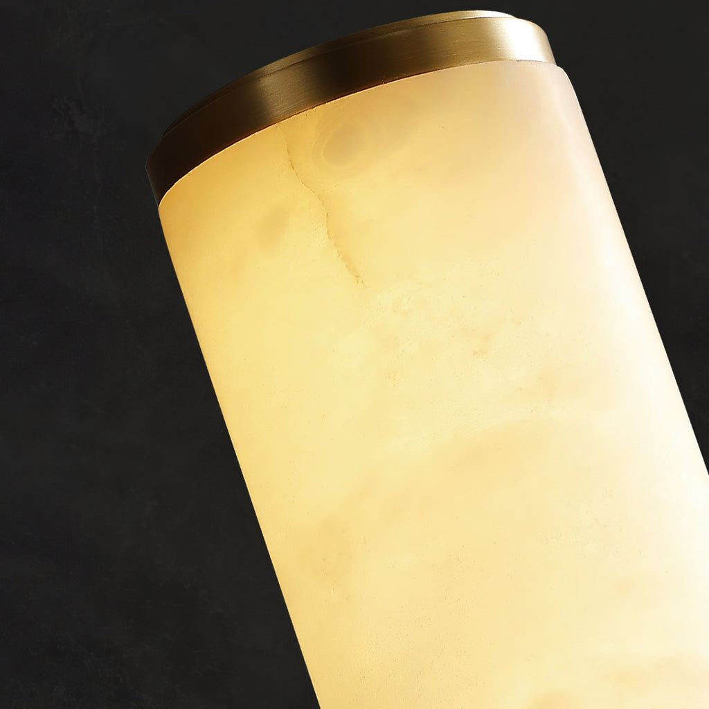 Applique da Parete LED 1 Luce in Marmo Spagnolo Minimalista Moderno con Rame