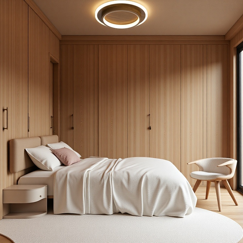 Lampada da soffitto moderna rotonda in metallo e acrilico