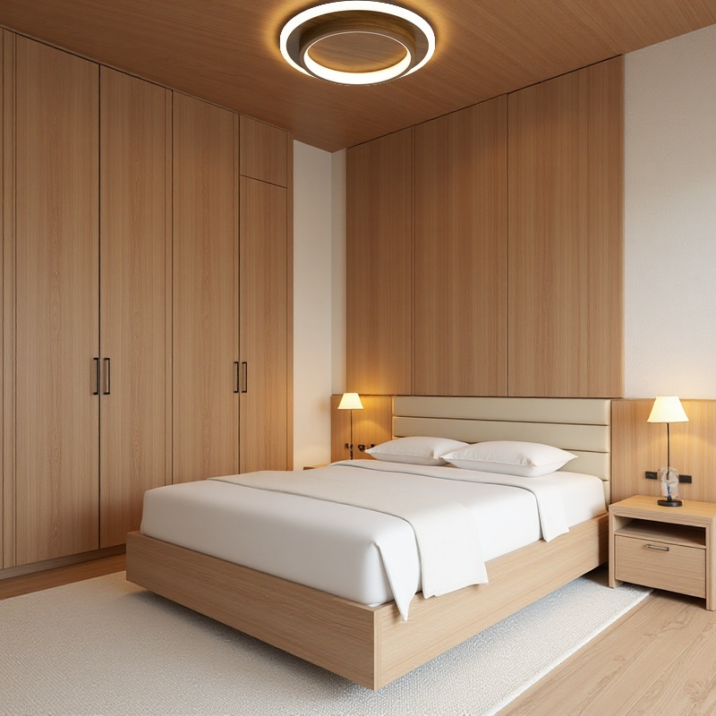 Lampada da soffitto moderna rotonda in metallo e acrilico