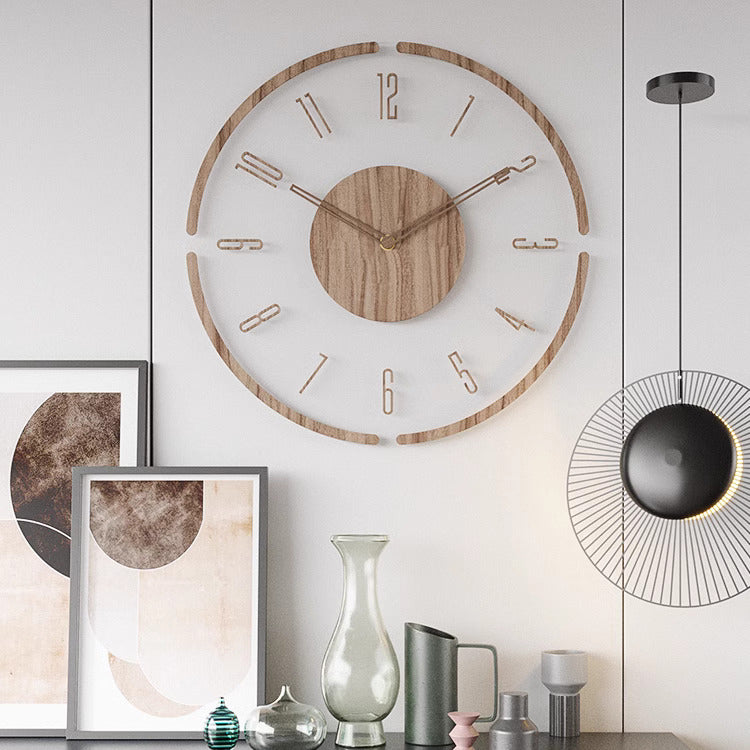 Orologio da Parete in Legno Scandinavo 35 cm – Design Minimalista & Elegante | Sansoti