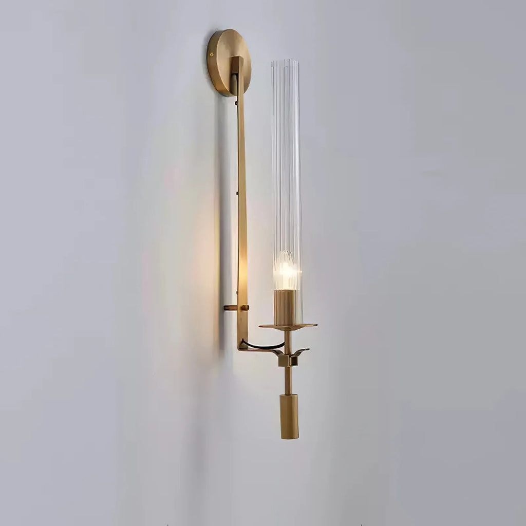 Lampada da Parete Vintage in Vetro per Candele