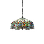 Lampadario Tiffany Grande Libellula Blu - Attacco per 1 Lampadina