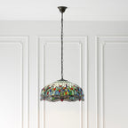 Lampadario Tiffany Grande Libellula Blu - Attacco per 1 Lampadina