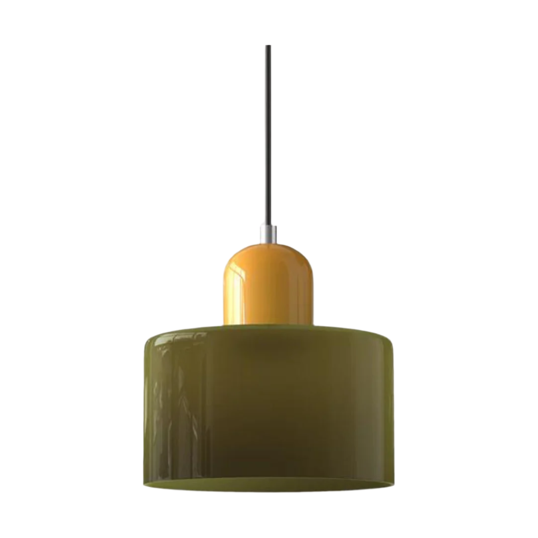 Lampada a sospensione in vetro – Elegante lampada cilindrica per ambienti accoglienti