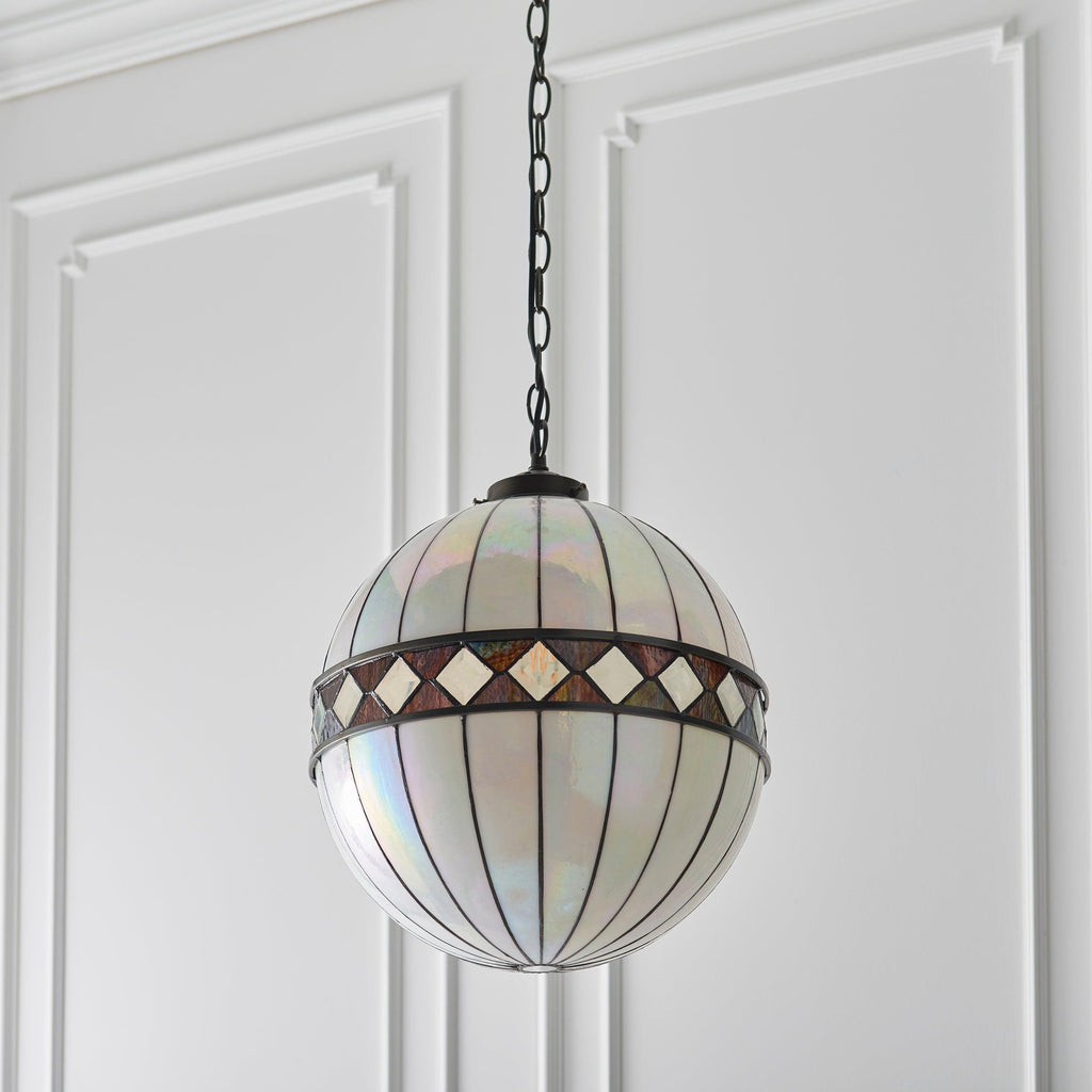 Interiors 1900 Fargo Lampadario Tiffany Globe Medio