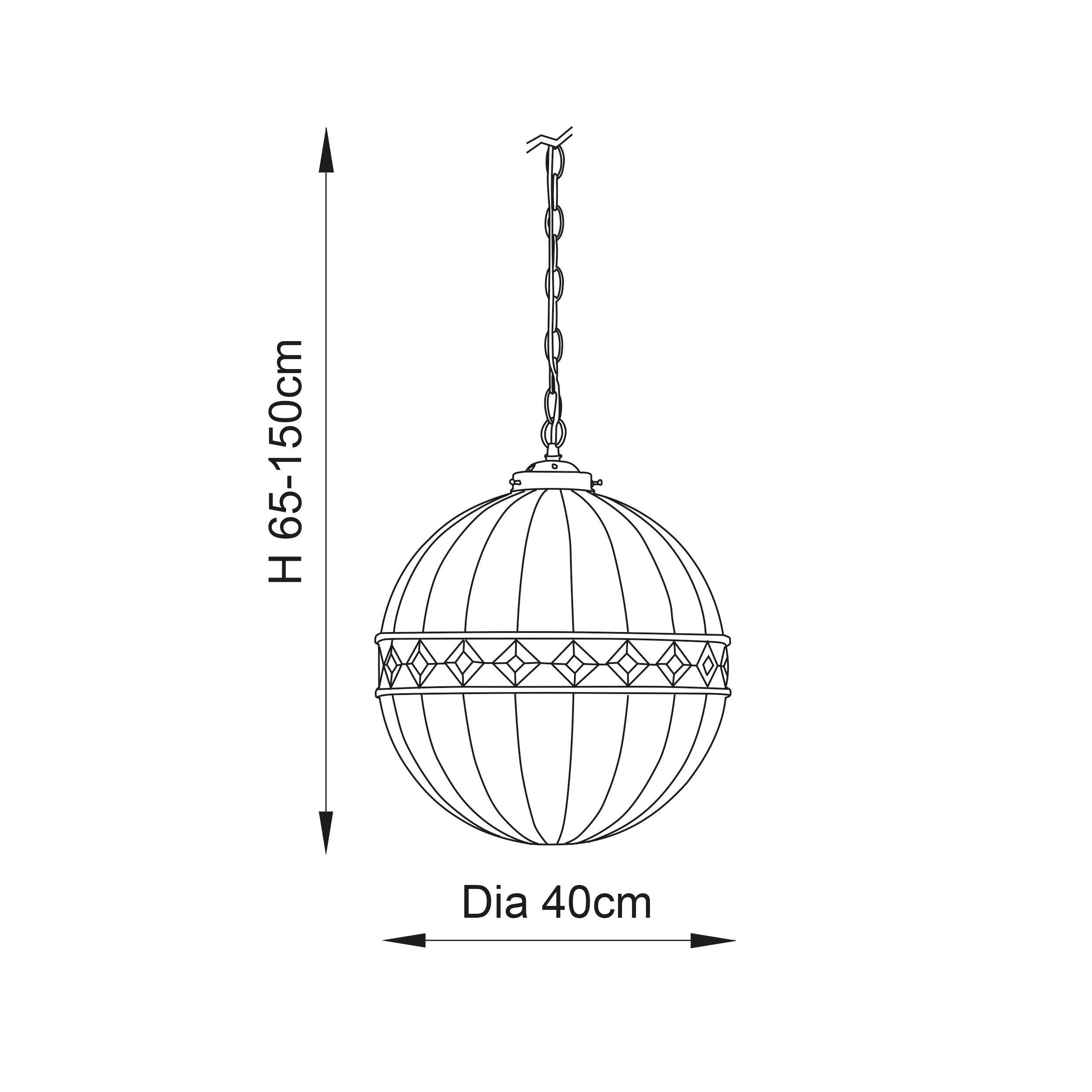Interiors 1900 Fargo Lampadario Tiffany Globe Medio
