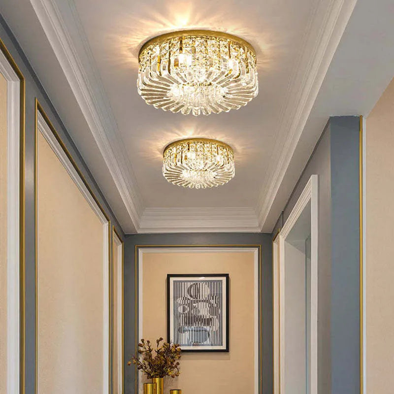 Kristy Lampada da Soffitto in Metallo/Cristallo di Lusso