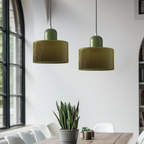 Lampada a sospensione in vetro – Elegante lampada cilindrica per ambienti accoglienti