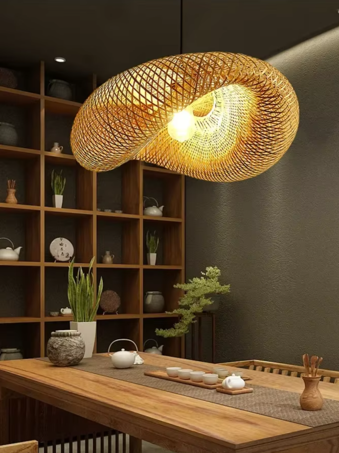 Lampada a sospensione in bambù TropicalBreeze